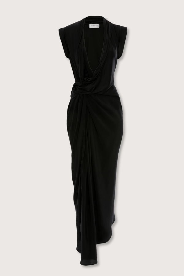 Victoria Beckham Twist Detail CDC Dress - Black