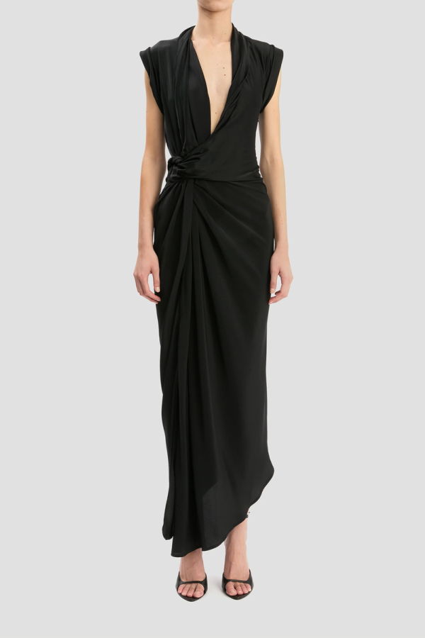 Victoria Beckham Twist Detail CDC Dress - Black