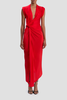 Victoria Beckham Twist Detail CDC Dress - Red - Thumbnail 2