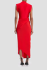 Victoria Beckham Twist Detail CDC Dress - Red - Thumbnail 4