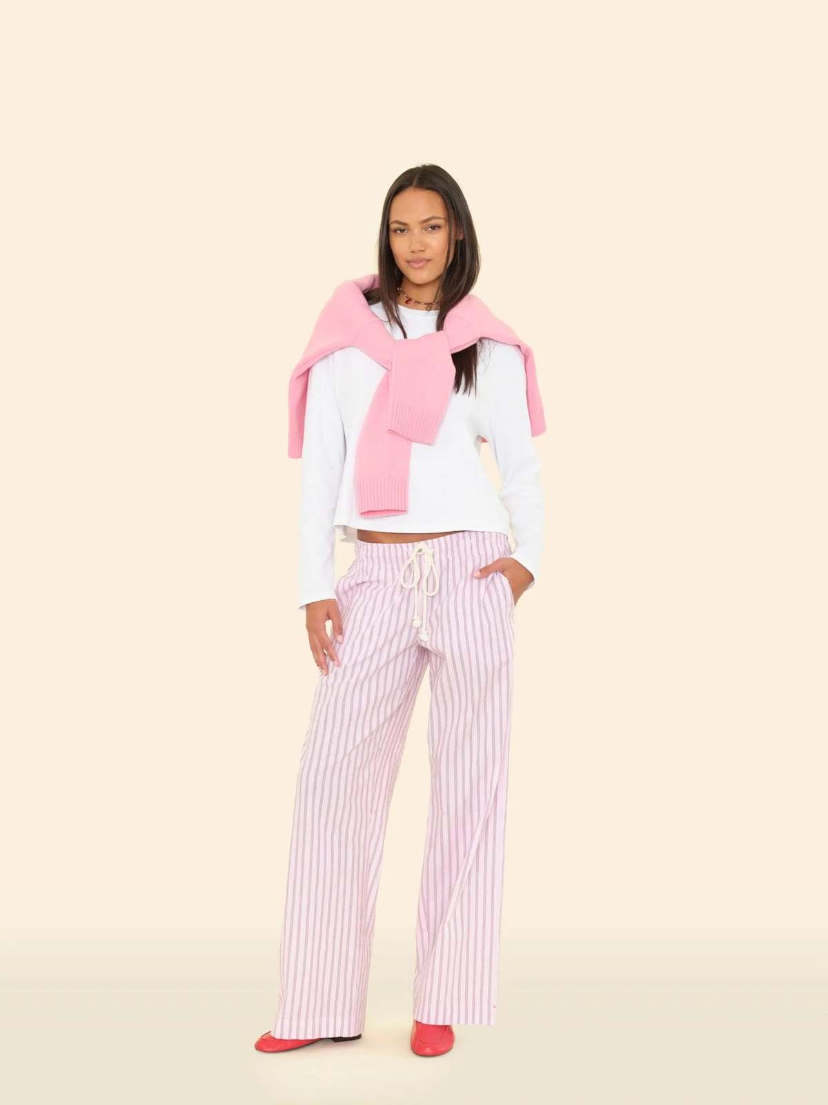 Xirena Brinna Pant - Blush Cherry Stripe - Image 1 of 3