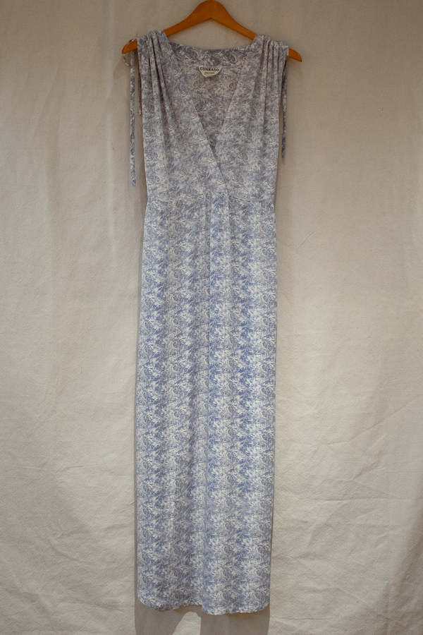 Conrado Frances Drawstring Print Maxi Dress