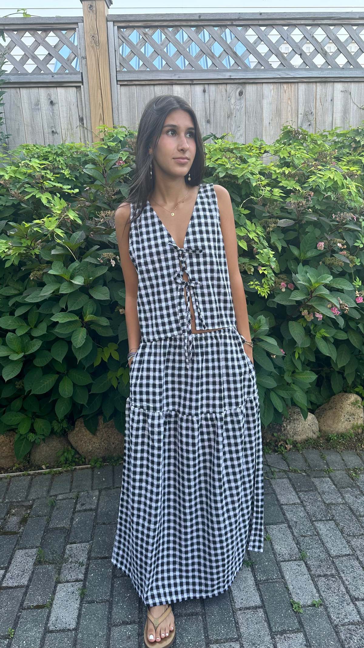 Conrado Rosalie Tied Tank Top - Image 1 of 11