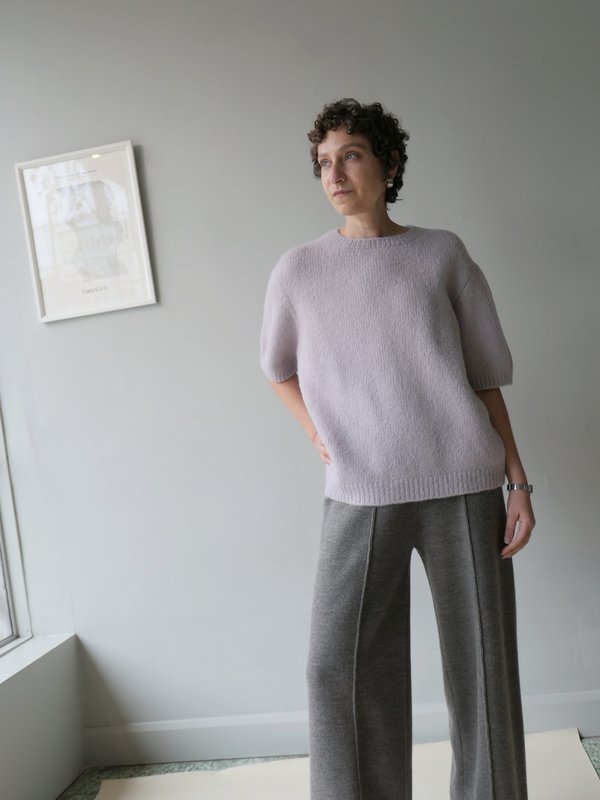 LAUREN MANOOGIAN Loft Short Sleeve Crewneck - Lavender