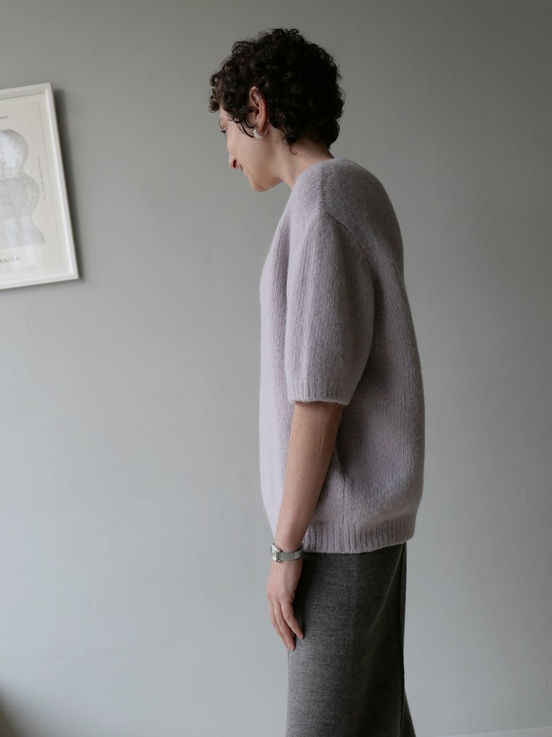 LAUREN MANOOGIAN Loft Short Sleeve Crewneck - Lavender