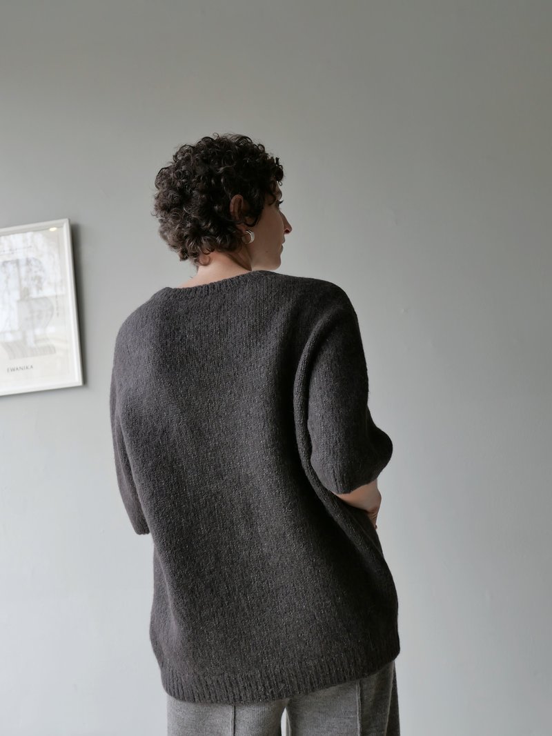 LAUREN MANOOGIAN Loft Short Sleeve Crewneck - Coal