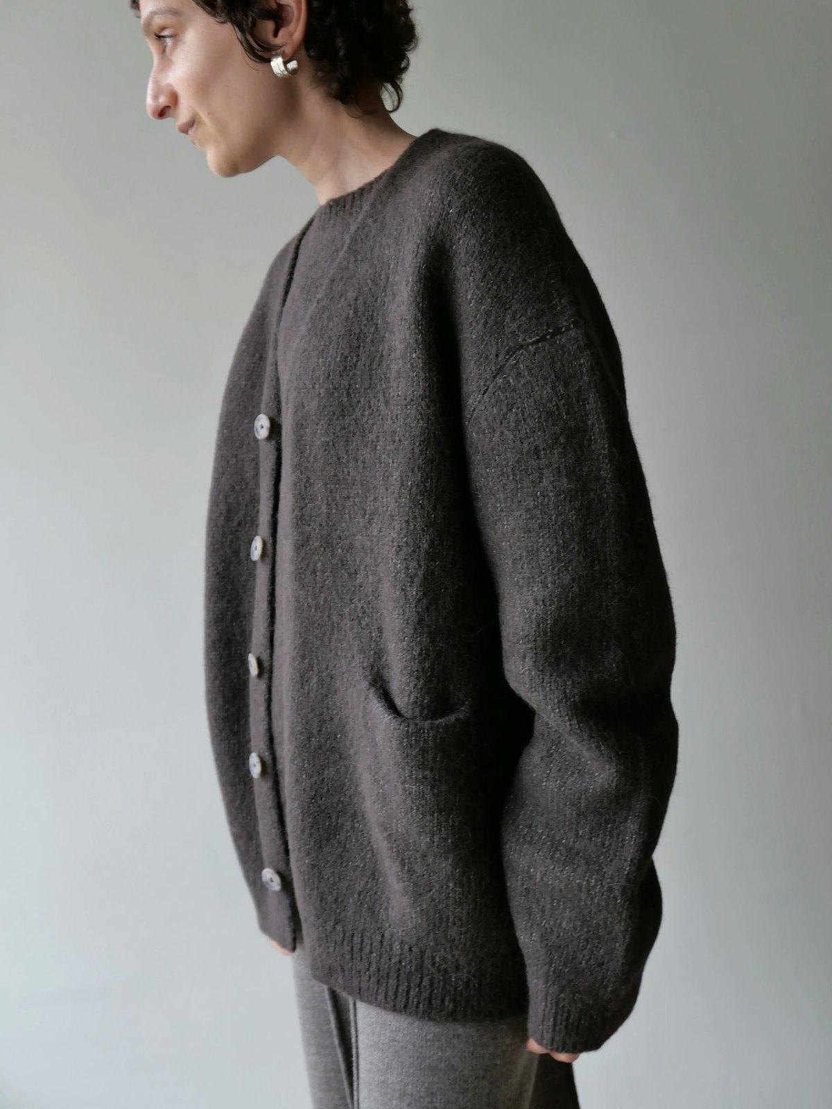 Lauren Manoogian Loft Cardigan - Coal - Image 2 of 4
