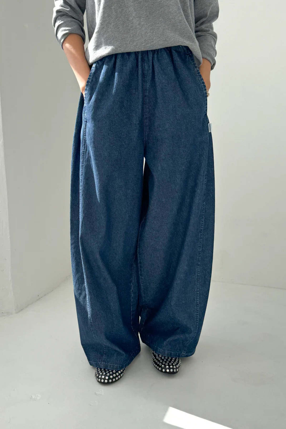 Le Bon Shoppe Parachute Pant - Denim Blue - Image 2 of 4