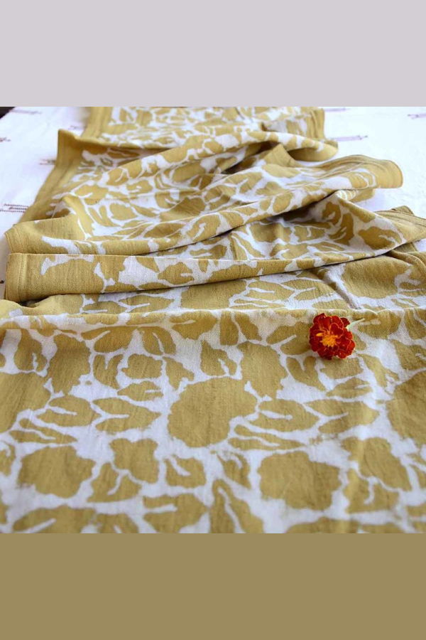 Ichcha Mustard Cotton Table Runner Yan
