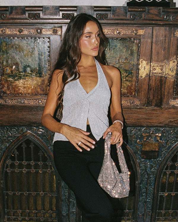 L*Space Callie Halter Tank - Metallic Silver