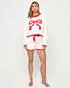 L*Space Take A Bow Short - Cream/Red - Thumbnail 1