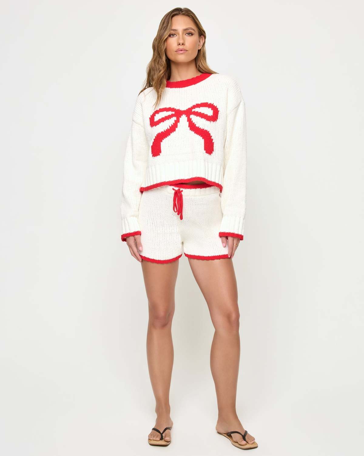 L*Space Take A Bow Short - Cream/Red - Image 1 of 4