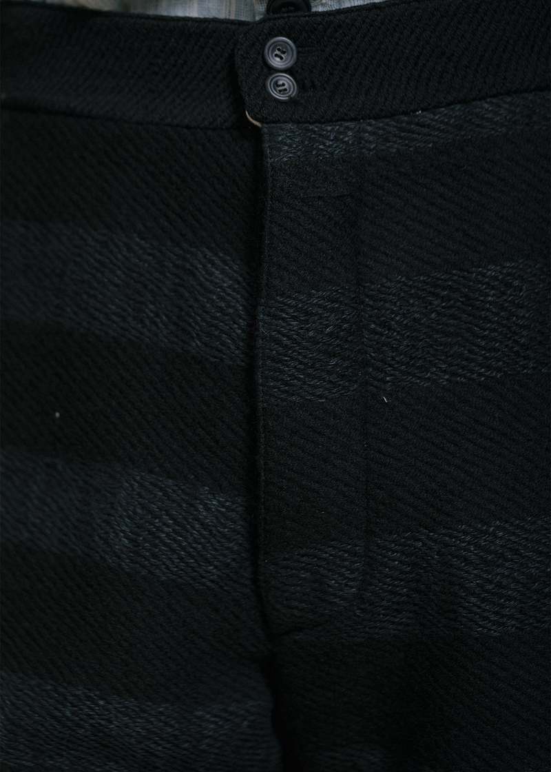 John Alexander Skelton Striped Weaver Trousers - Black & Blue