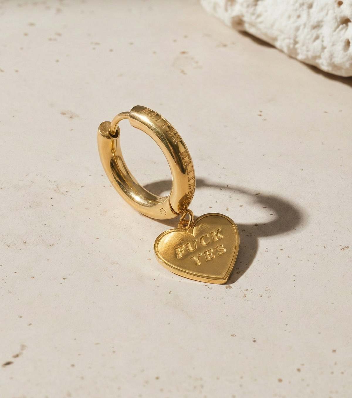 MATTER MATTERS Fuck Yes & :) Hoops - Gold - Image 2 of 6