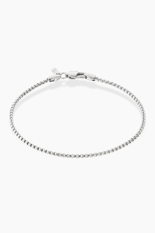 Hey Harper Round Box Chain Bracelet - Silver