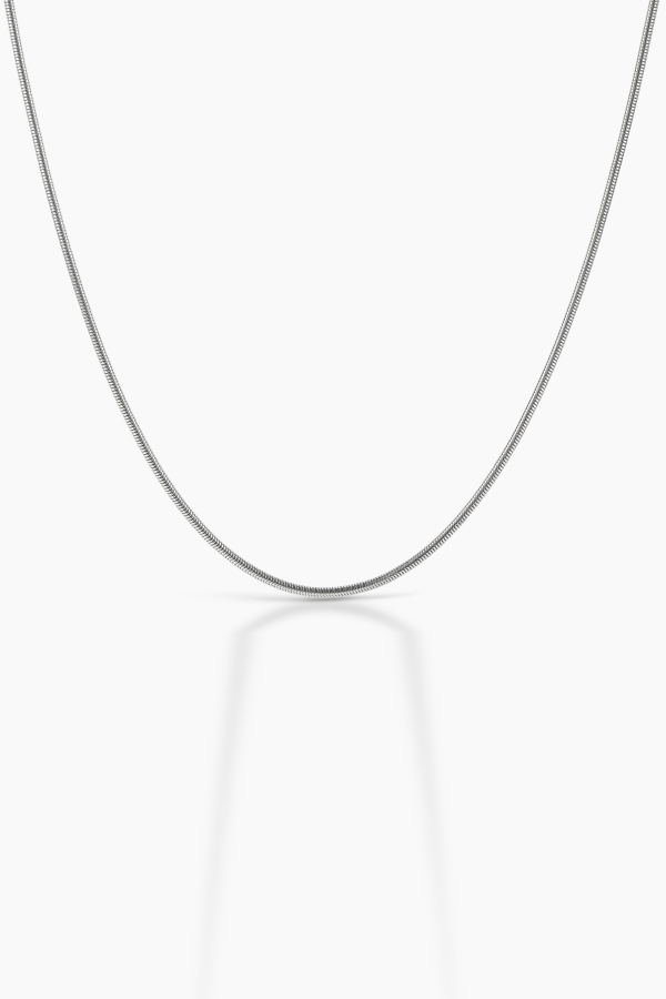 Hey Harper Round Box Chain Necklace - Silver
