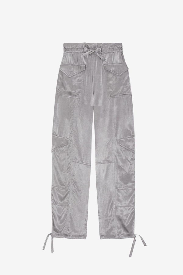 Ganni Light Slub High Waist Pocket Pants