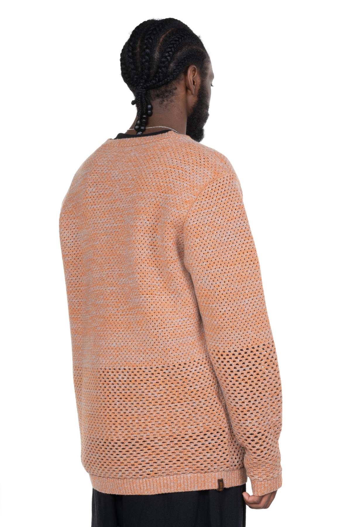 Isa Boulder Solid Crochet Crewneck Sweater - Image 3 of 4