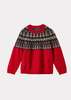KIDS Caramel Robyn Fair Isle Wool Jumper - Thumbnail 1