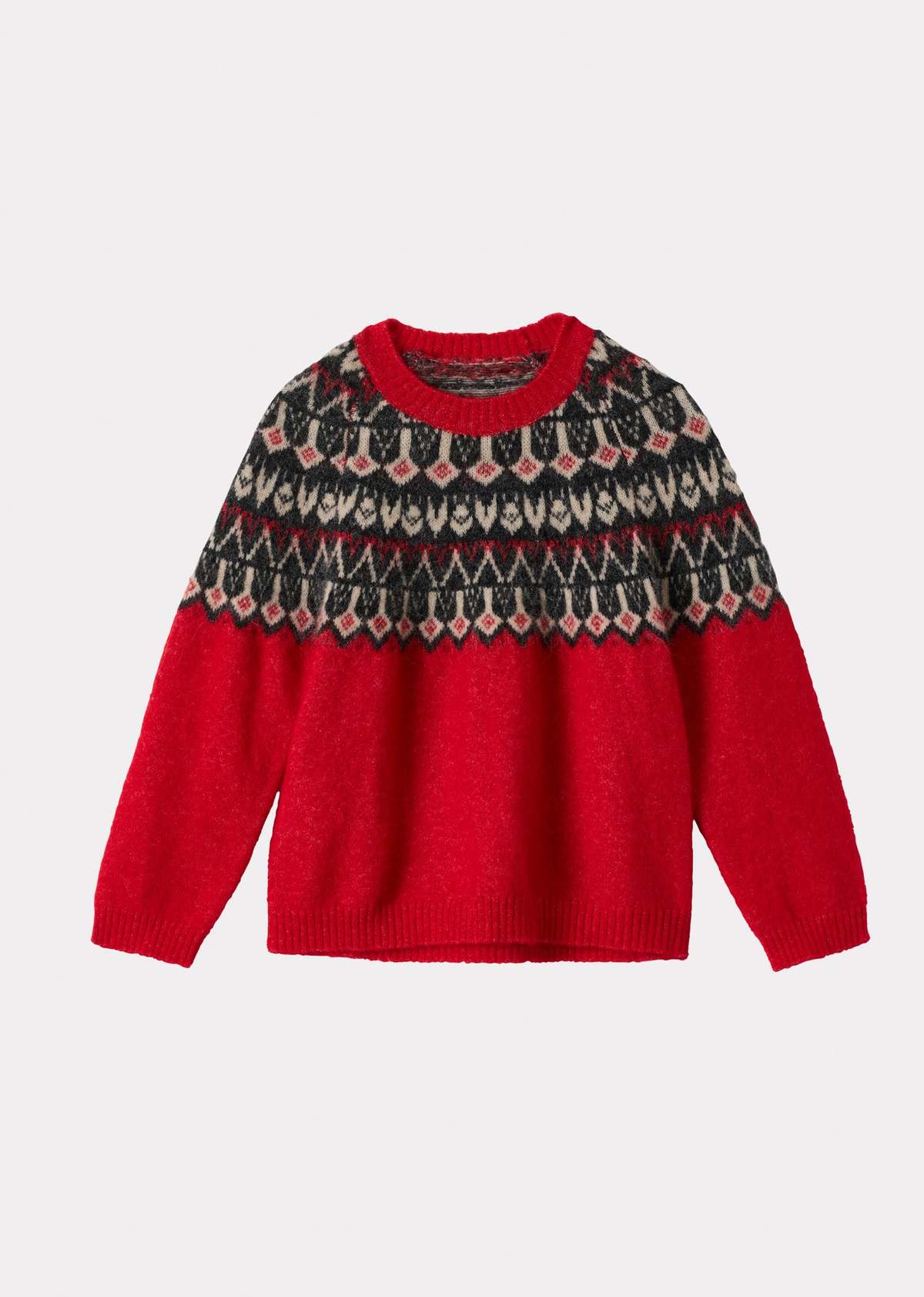 KIDS Caramel Robyn Fair Isle Wool Jumper - Image 1 of 3