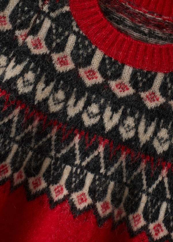 KIDS Caramel Robyn Fair Isle Wool Jumper