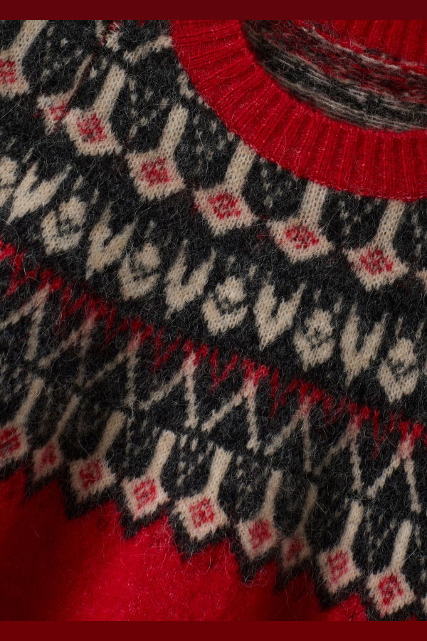 KIDS Caramel Robyn Fair Isle Wool Jumper