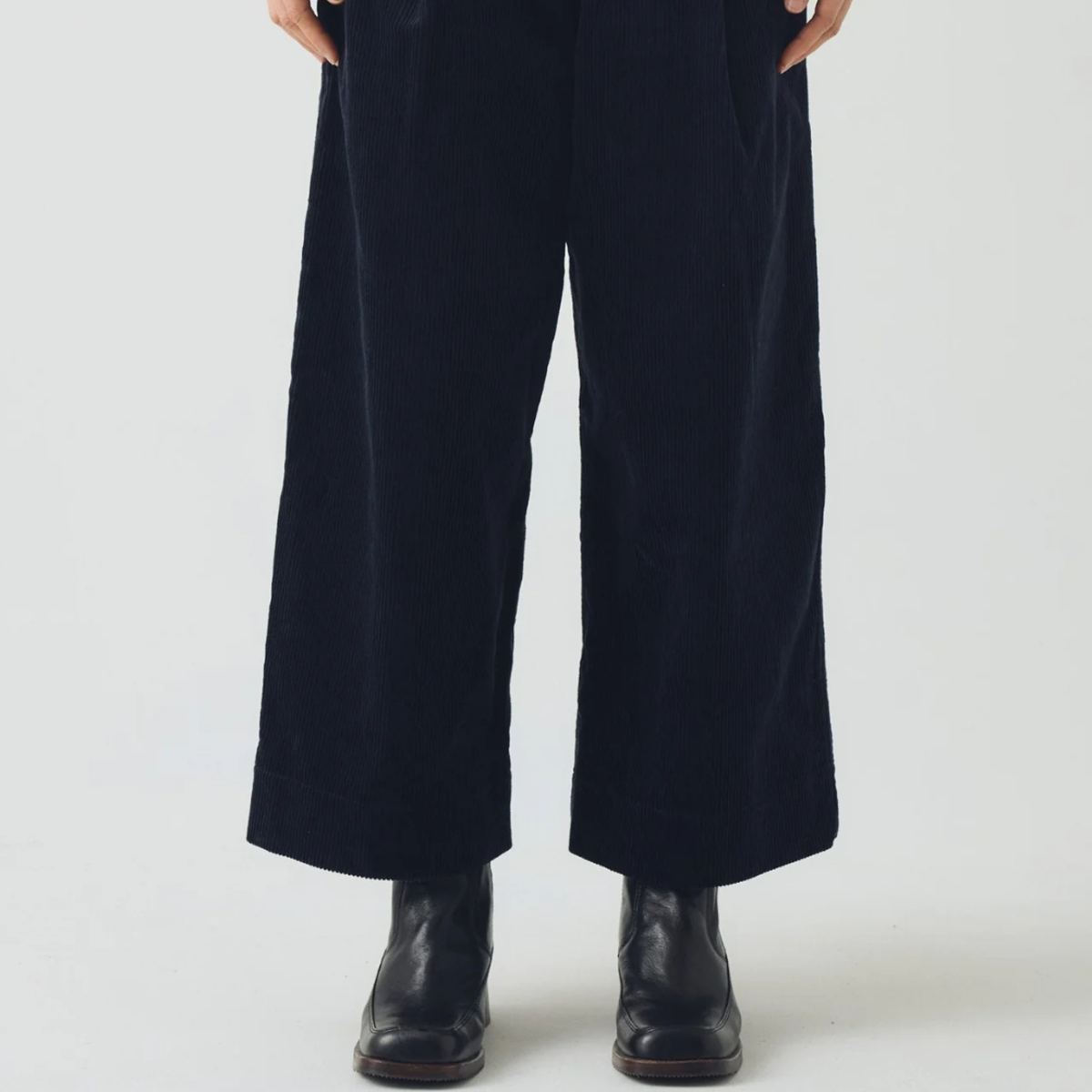 TOAST Cord Pleat Front Trousers - Midnight - Image 3 of 4