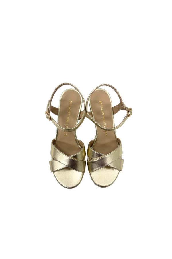 Stuart Weitzman Dayna Platform 80 Sandal - Light Gold