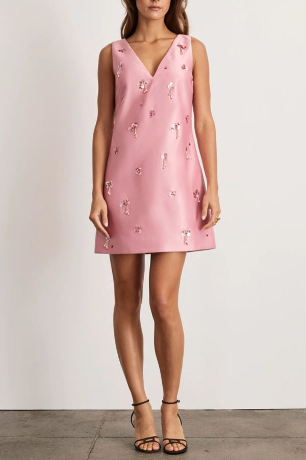 Tanya Taylor Halston Dress - Rose Quartz