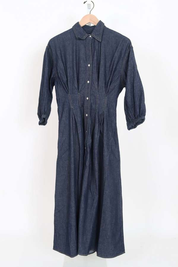 twp denim dress TWP Cowboy Maxi Dress