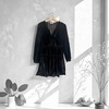 Ulla Johnson Audrey Velvet Dress - Black - Thumbnail 1