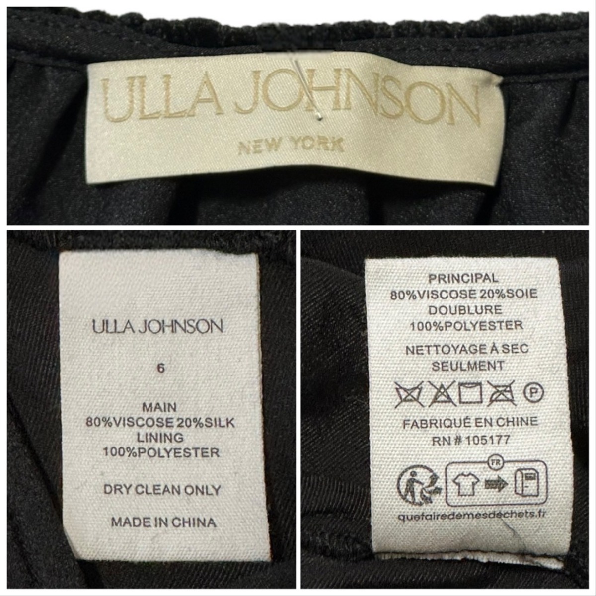 Ulla Johnson Audrey Velvet Dress - Black - Image 3 of 6