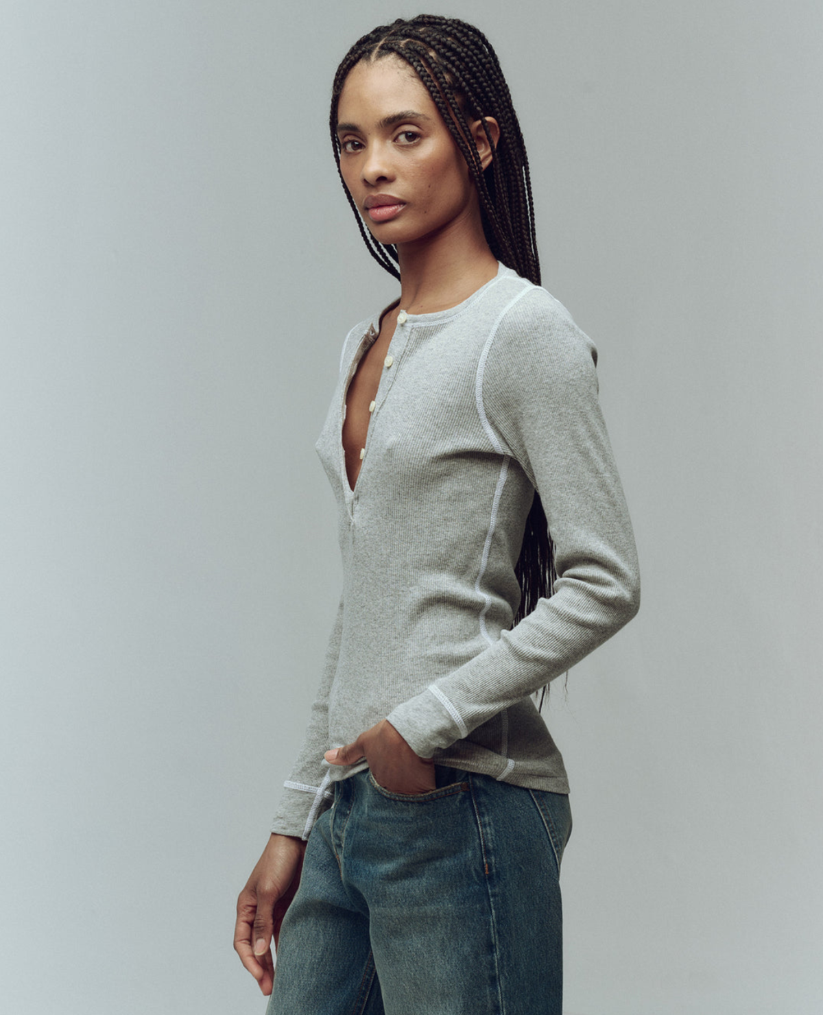 The Great. The Baby Rib Henley Top - Image 2 of 4