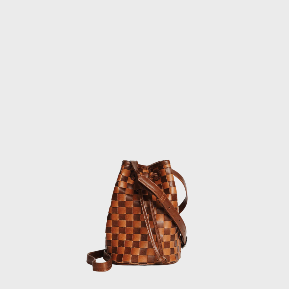 Bembien Mini Adele Bucket Bag - Copper x Sienna Check - Image 2 of 2