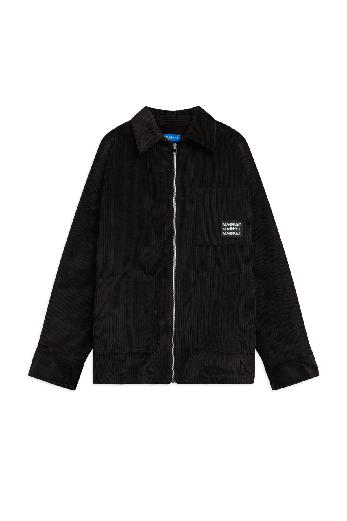 MARKET Velvet Zip Up Overshirt - Image 1 of 2