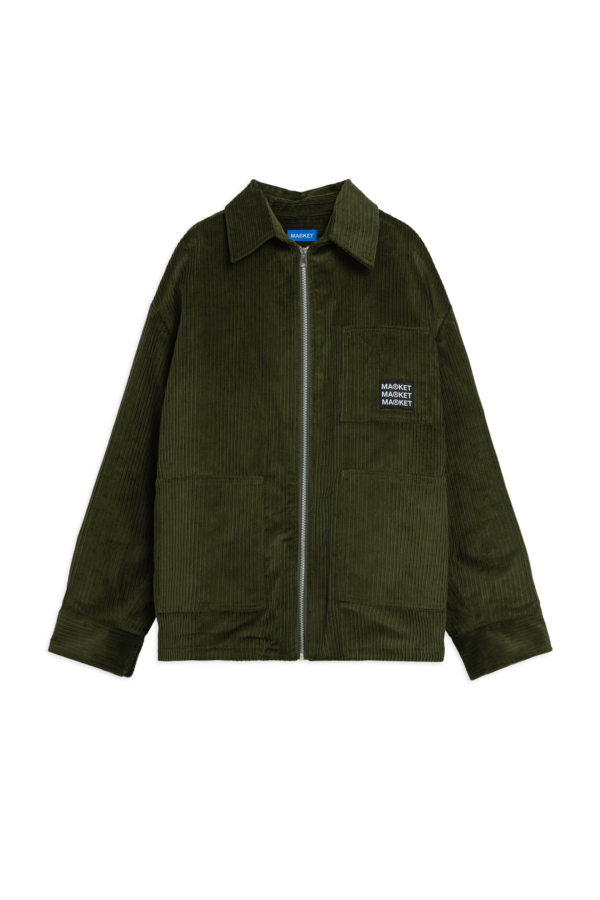 MARKET Velvet Zip Up Overshirt