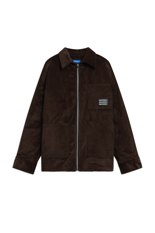 MARKET Velvet Zip Up Overshirt
