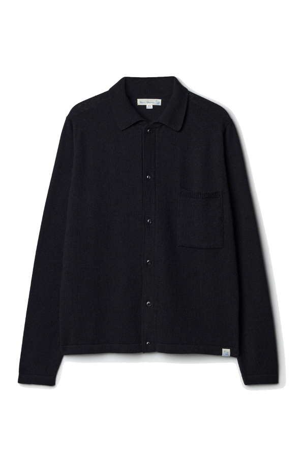 Merz b. Schwanen Merino Wool-Cashmere-Silk Long Sleeve Shirt