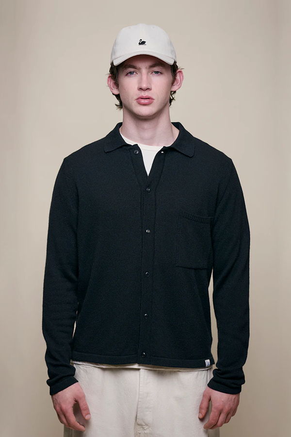 Merz b. Schwanen Merino Wool-Cashmere-Silk Long Sleeve Shirt