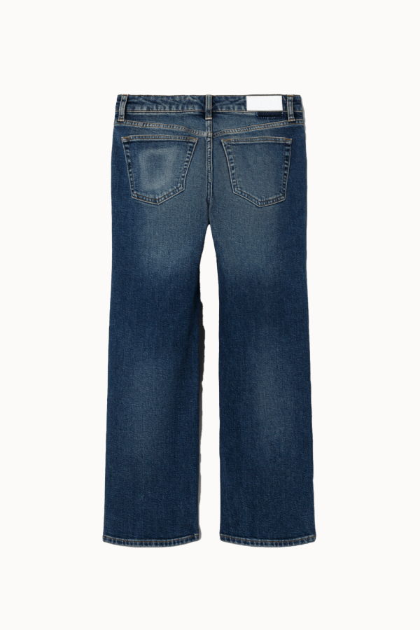 RE/DONE Slim Straight Crop Jeans - Smoke Water