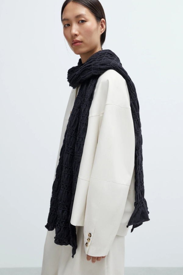 Cordera Merino Wool Gathered Wrap