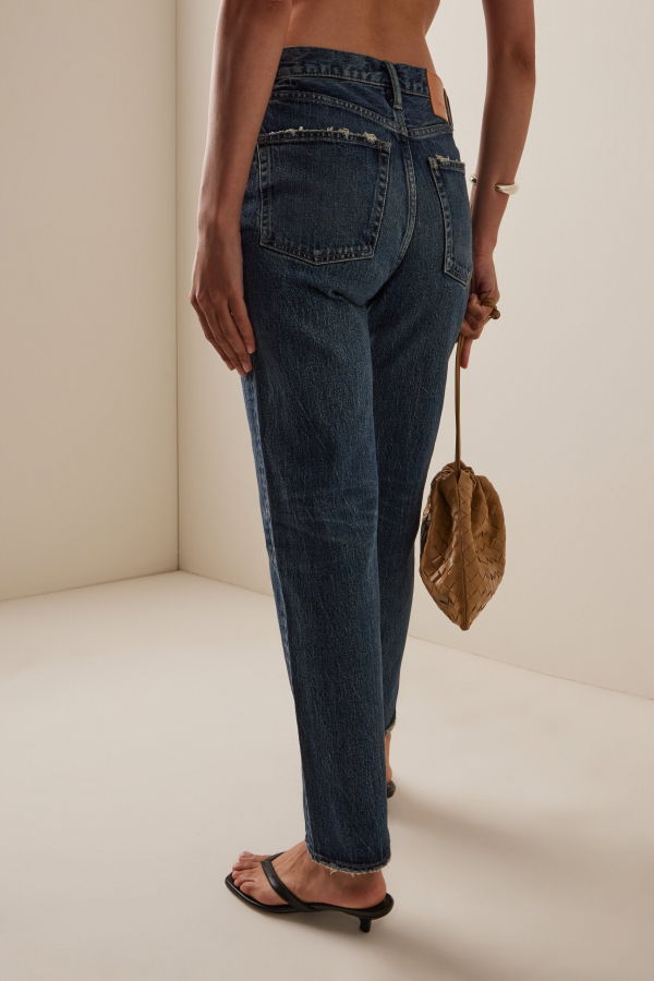 MOUSSY Wiley Mid Rise Straight Leg Jeans - Moussy Blue