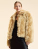 Cynthia Rowley Shearling Cropped Jacket - Caramel - Thumbnail 1
