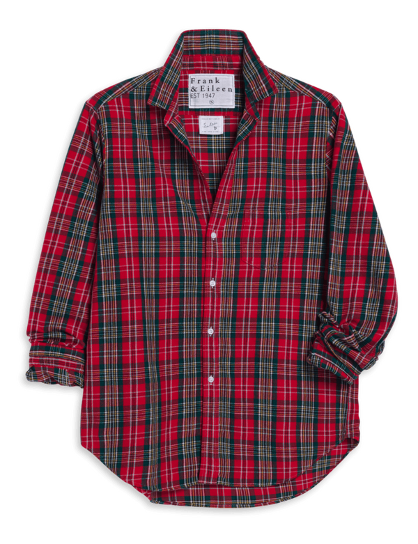 Frank & Eileen Eileen Relaxed Button-Up Shirt - Multi Red, Blue Plaid