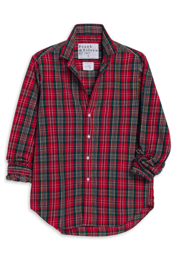 Frank & Eileen Eileen Relaxed Button-Up Shirt - Multi Red, Blue Plaid