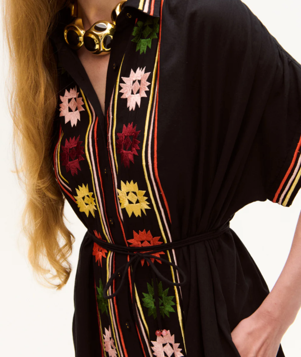 Carolina K Valerie Kaftan - Floral on Black