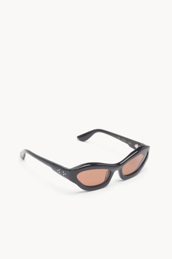 Port Tanger Hayya Sunglasses - Black Acetate + Tobacco Lens