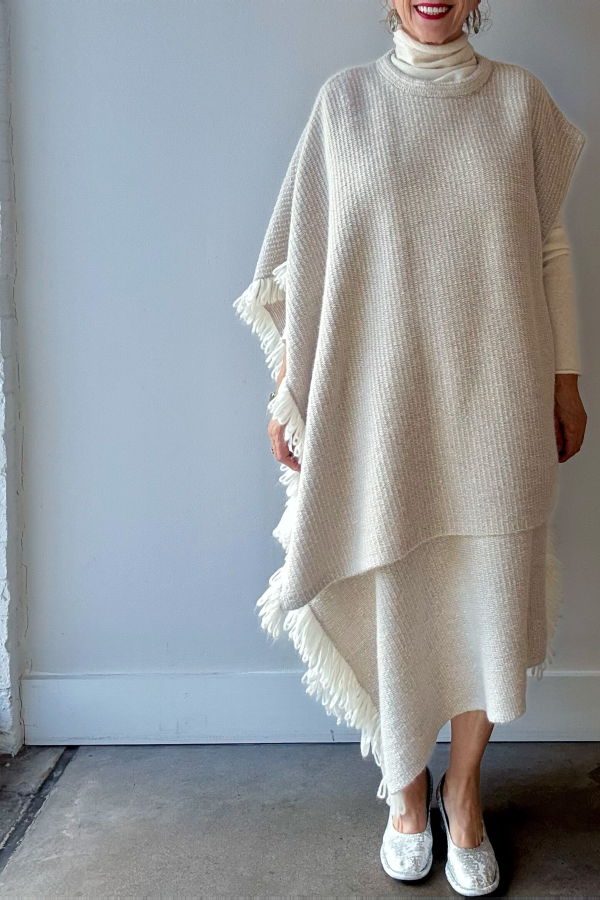 Lauren Manoogian Knitweave Gillet Vest - Raw White