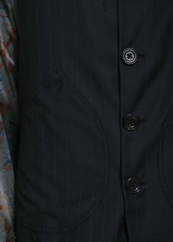 Geoffrey B. Small Oversized Patch-Pocket Waistcoat - H.W. Grey