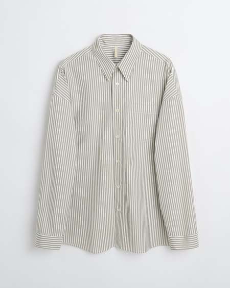トップス AURALEE FINX LIGHT CORDUROY SHIRTS Auralee Finx Corduroy Shirt - Khaki Beige | Garmentory